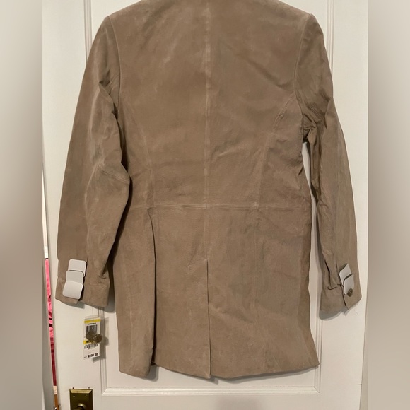 Style & Co Tan Women’s Suede Long Jacket Size Medium - Picture 5 of 9